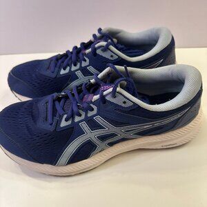 Asics Ortholite Gel Contend 8 Mens‎ Navy Blue Lace Up Running Shoes Size 11